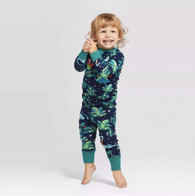 Christmas Dinosaur Patterned Family Matching Pajamas Sets