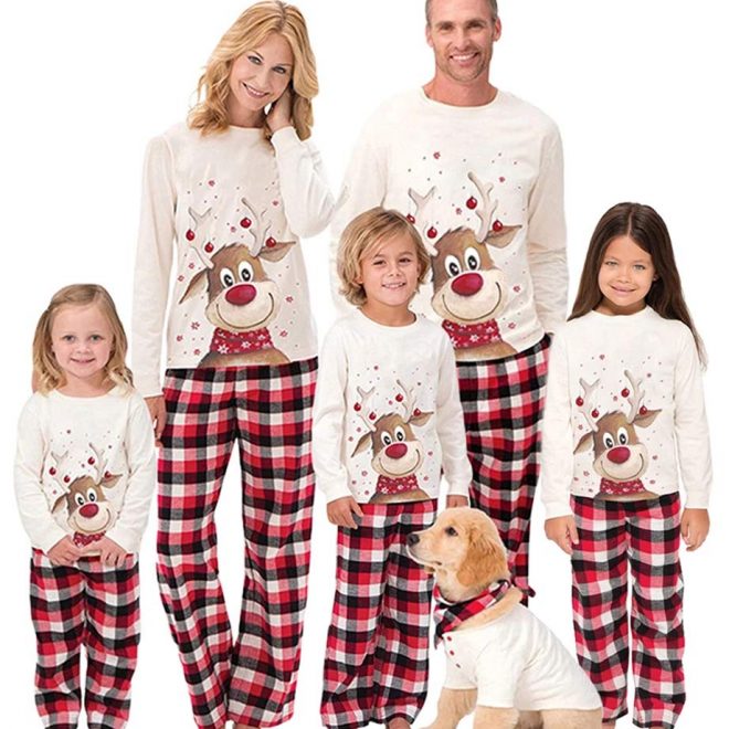 matching dog and owner pajamas