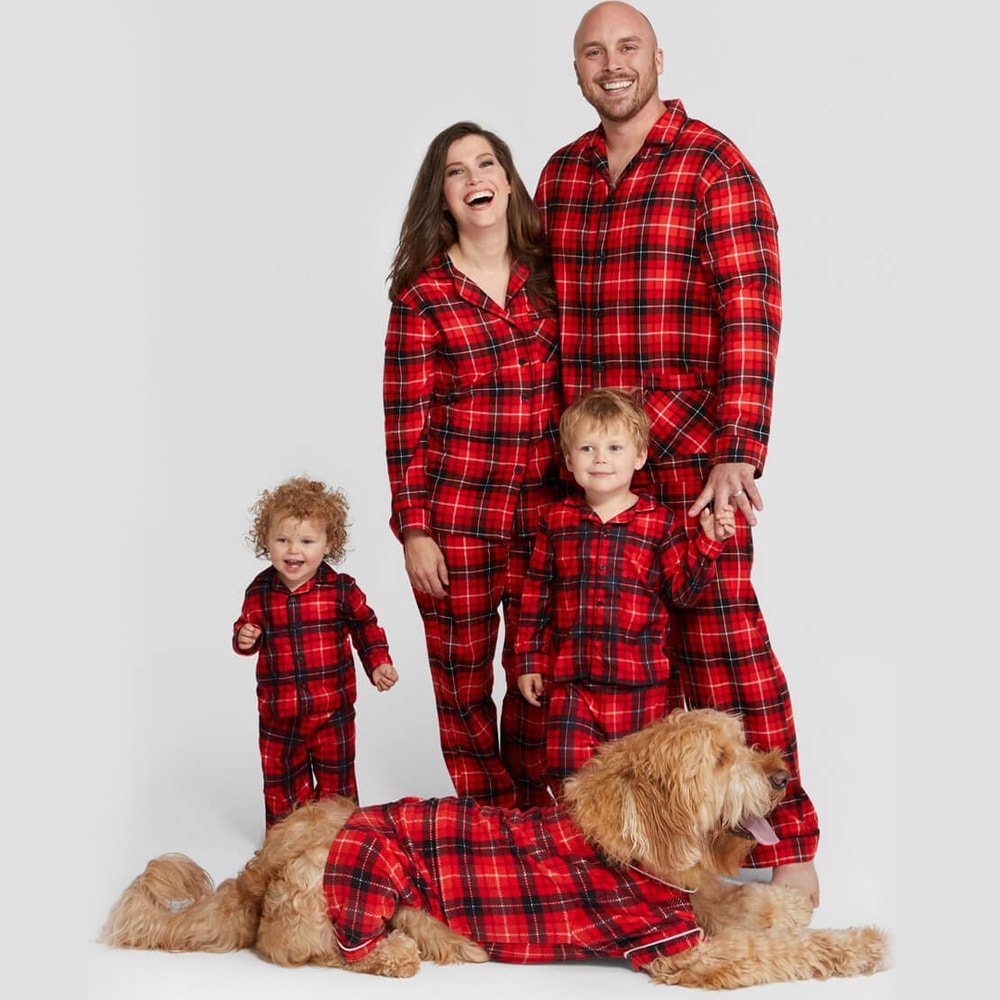 Red Checked Printed Shirt Parent