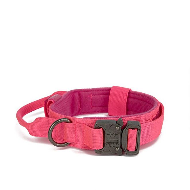 pink Tactical dog collar