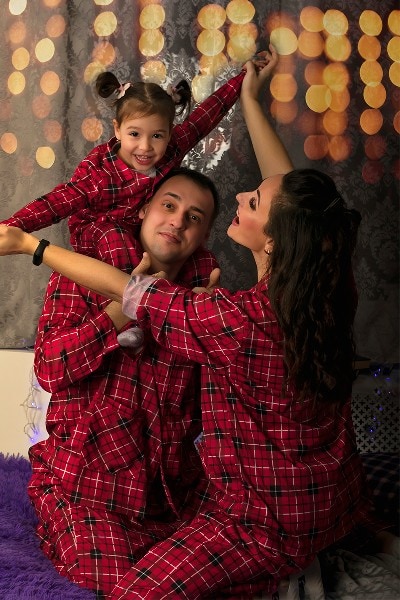 plaid matching family pajamas5