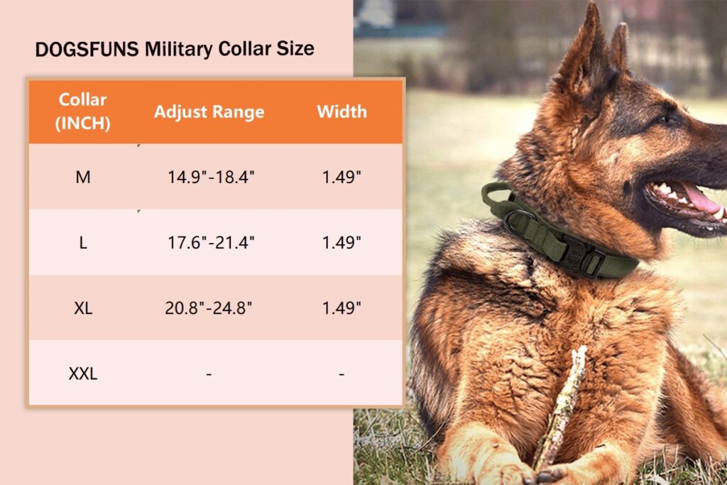 K9 Dog Harness, Collar Sizes-collar