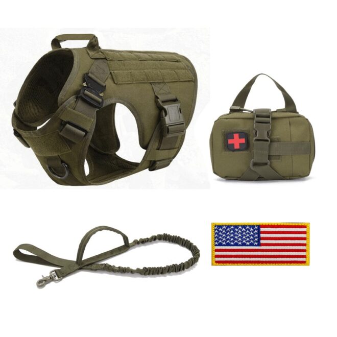 K9 Military Dog Harness With Molle Pouch