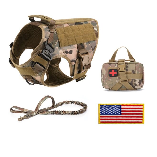 K9 Military Dog Harness With Molle Pouch