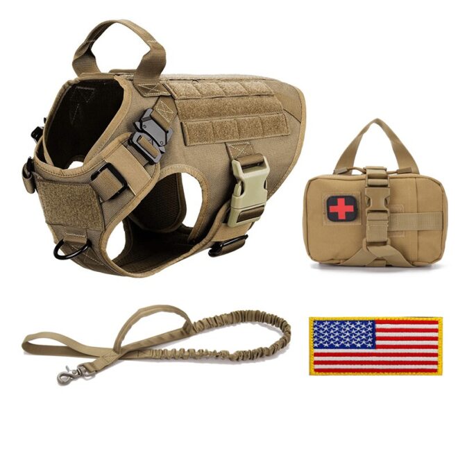 harness with Molle Pouch kahki