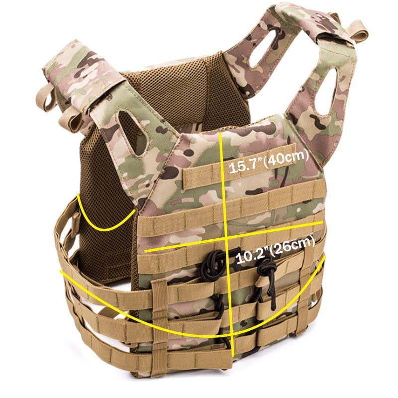 tactical vest with plates size