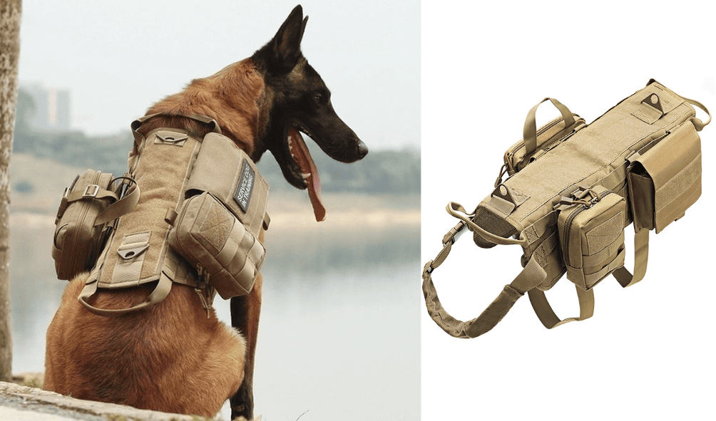 Dogsfun Multi-Pocket Tactical Vest for Large Breed Dog