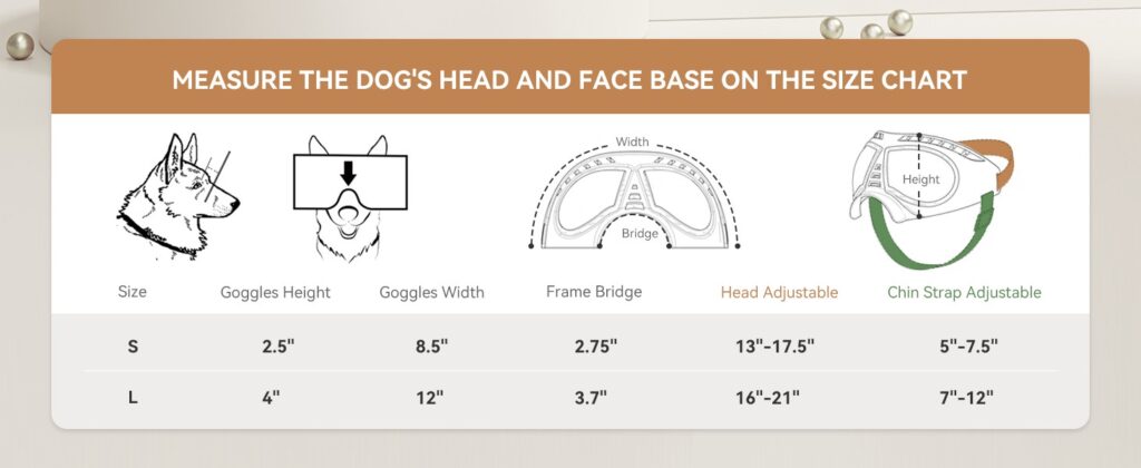large dog snow proof goggles